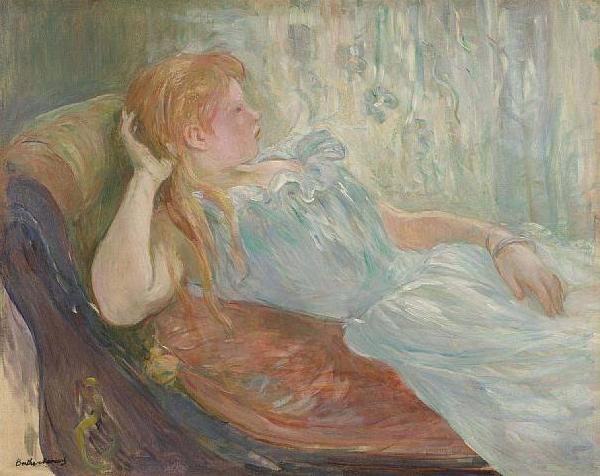 Berthe Morisot Liegendes Madchen oil painting image